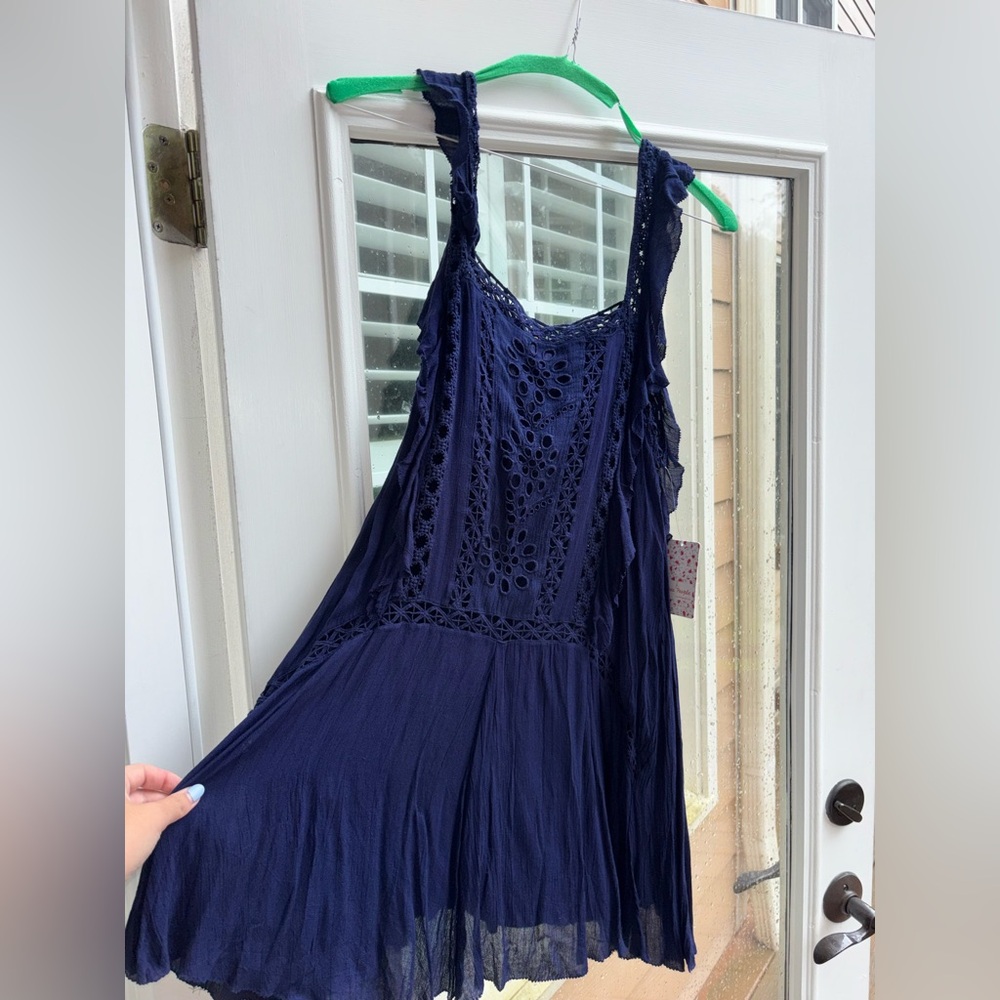 New Free People Navy Lace Dress